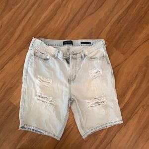 Skinny blue Short for men.